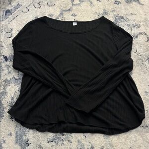 Old Navy Black Long Sleeve Blouse